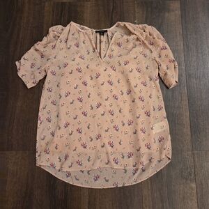 J Crew Floral Peach Blouse